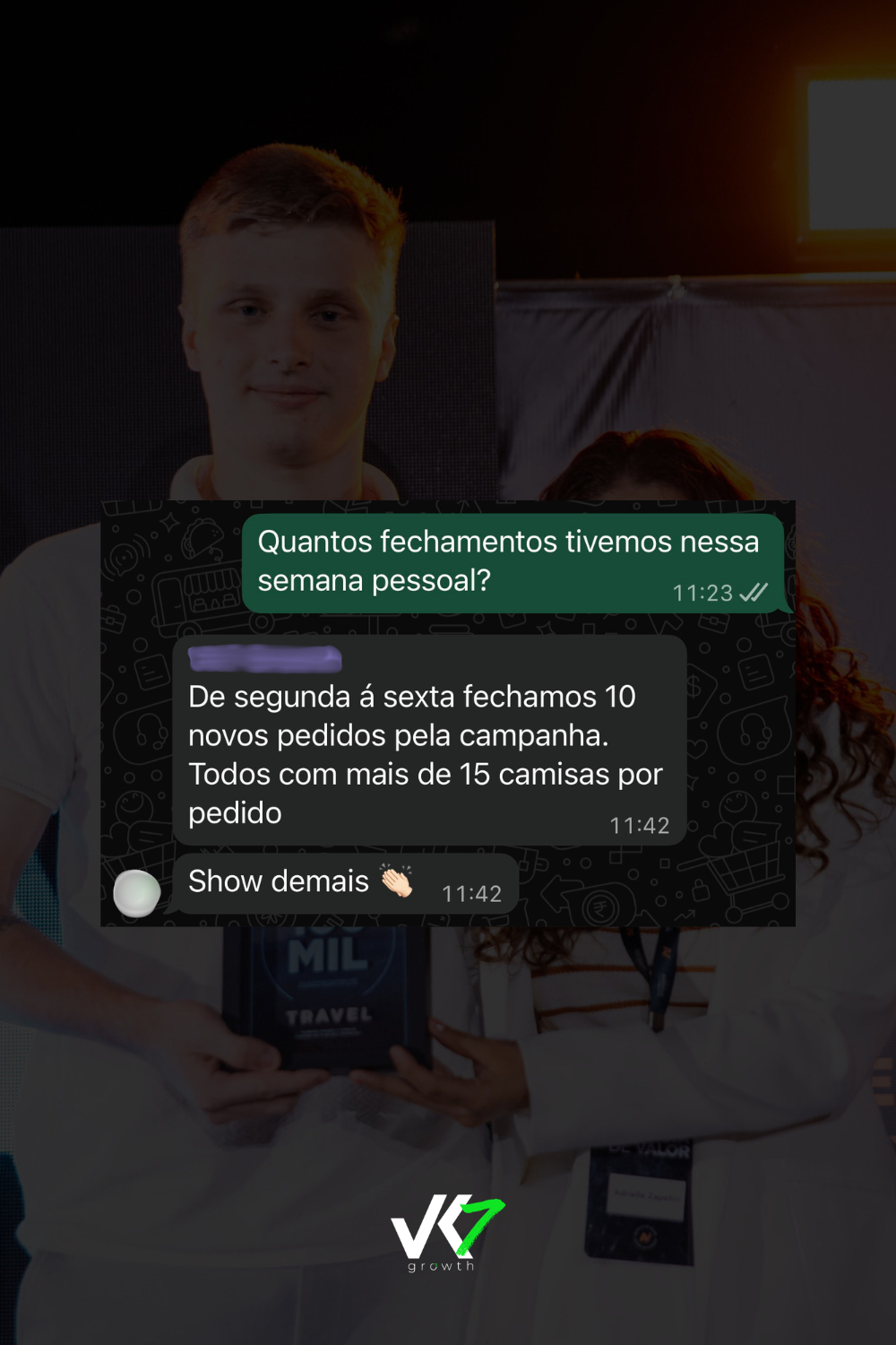 10 novos pedidos fechados em uma semana, todos com mais de 15 camisas
